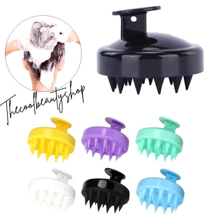 Brosse de Massage du cuir chevelu en Silicone multicolors
