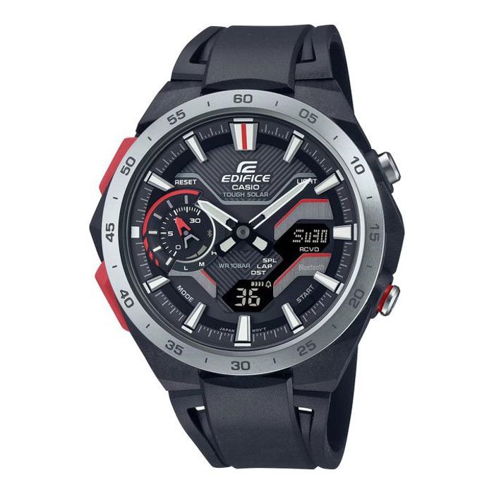 Montre - CASIO - Solaire - Bluetooth® - Étanche 100m - Résine noire
