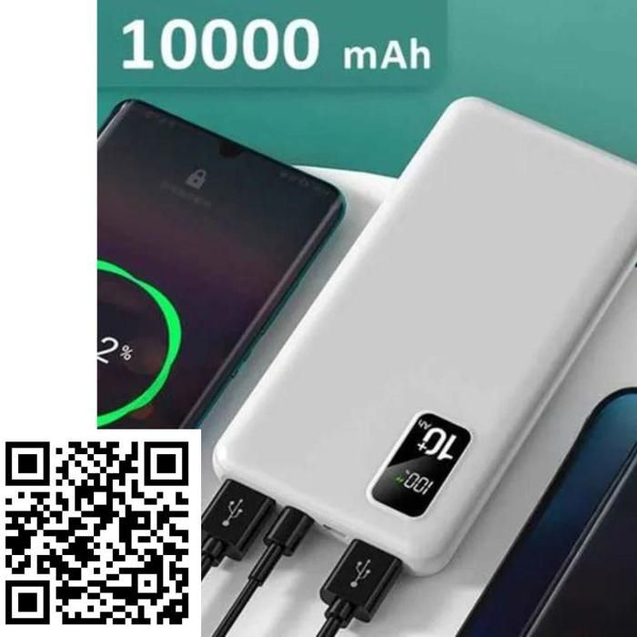 Batterie Externe URPIN 10000mAh Lithium Polymère avec Affichage LED