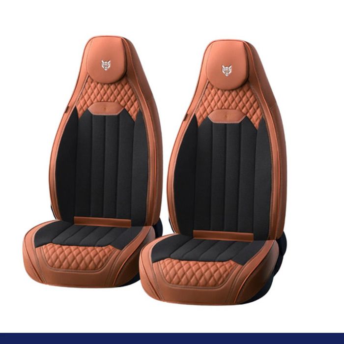 Housses de voiture - AUTRE - Caldos Lux 308 - Cuir de luxe - Tabac Noir - Confort optimal