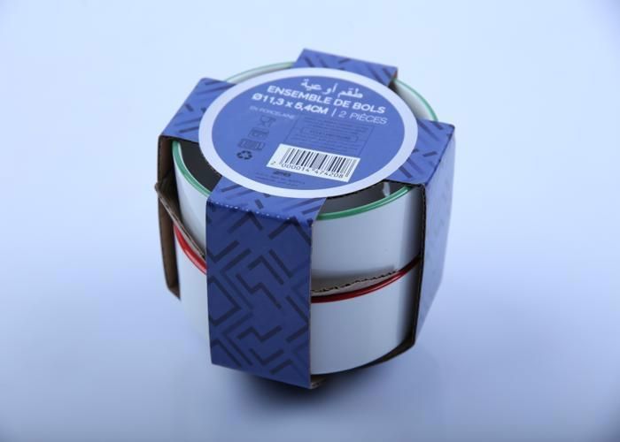 Bol en porcelaine - GENERIC - Set de 2 - 11,3 x 5,4 cm - Compatible lave-vaisselle - Rond