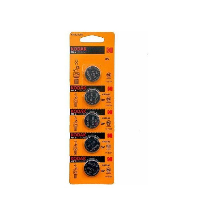 Kodak Pack de 5Batterie Piles MicroLithium Cell CR2032 3V Pour Montres et Electronique