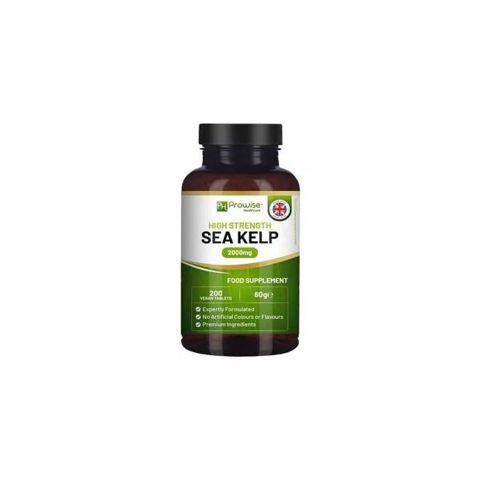 Prowise Healthcare sea kelp varech 2000mg - Source naturelle d'iode, 200 comprimés végétaliens - Made in UK