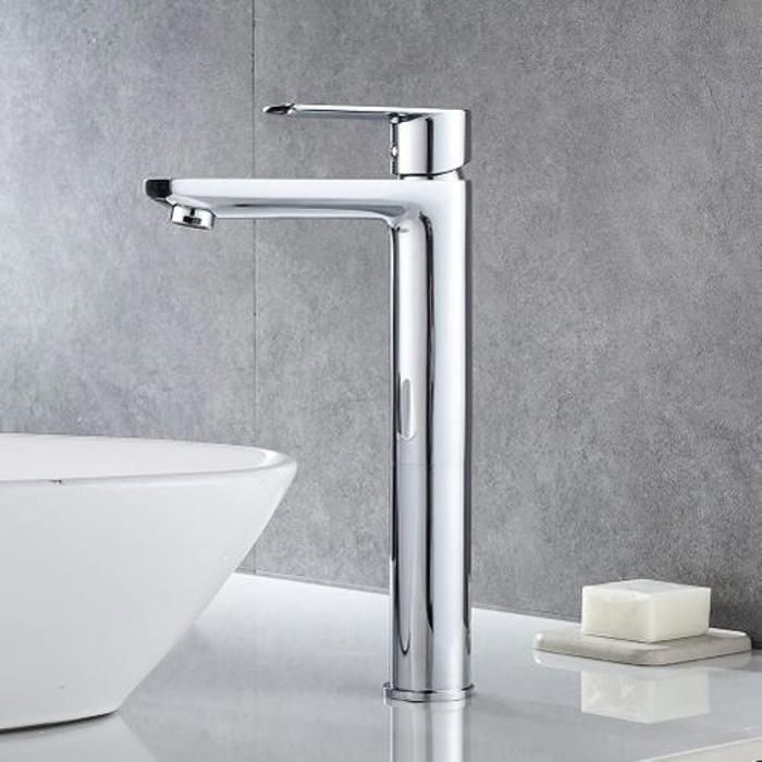 Robinet Salle De Bain, Moderne Lavabo Finition Mate/Nickel Brossé haut