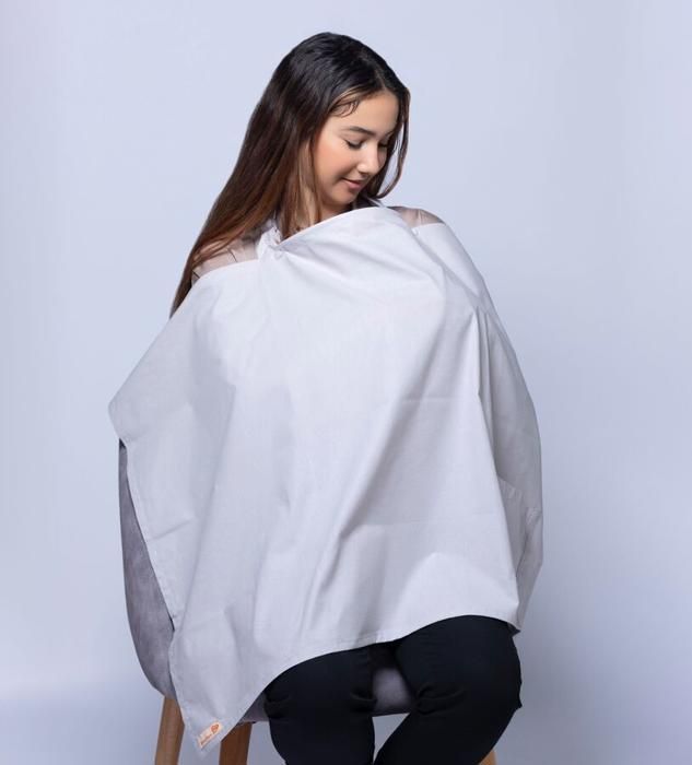 Tablier d'allaitement gris clair