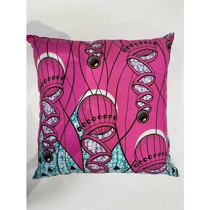 Coussin - Wax Africain - n°4 - 50 x 50 cm - Ethnique - Intérieur