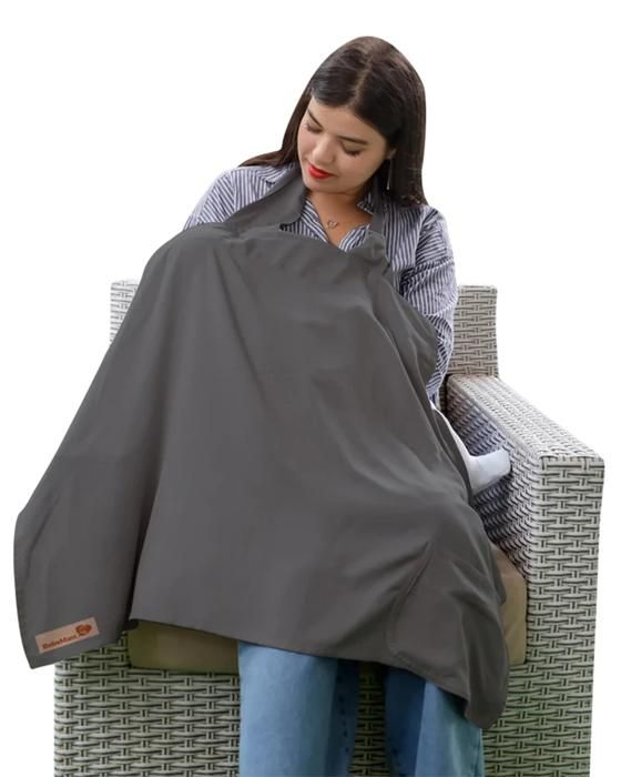Tablier d'allaitement gris foncé