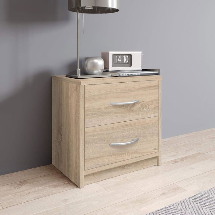 Coiffeuse - MDF - 2 Tiroirs - Bois Massif - Élégance - Livrée Montée