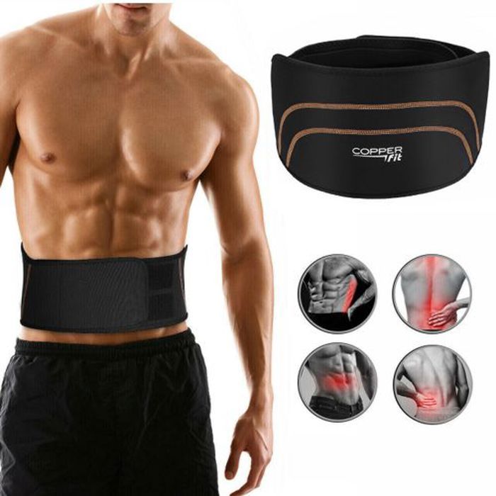 Ceinture de soutien lombaire - Copper Fit - Rapid Relief - Réglable - Compression ciblée - Multicolore