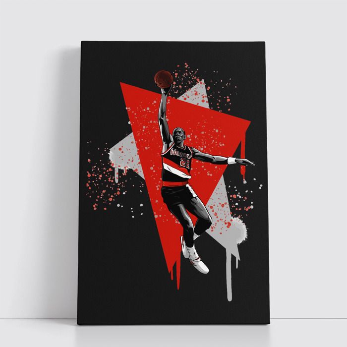 Tableau NBA sur Toile – Affiche Murale 25x40 cm avec Équipes et Joueurs Légendaires du Basket 135