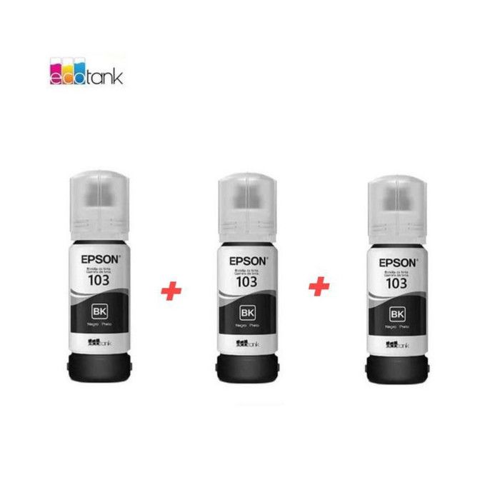 3 x Bouteilles d'encre Original 103 Noir ( 4500 pages ) (C13T00S14A)