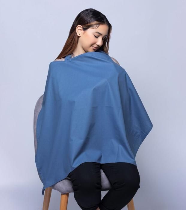 Tablier d'allaitement bleu