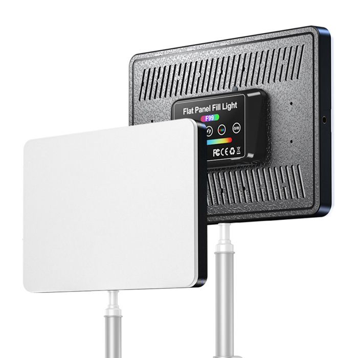 Panneau lumineux LED RVB avec télécommande, lumière pour la photographie et la vidéo, plusieurs modes RVB + TRIPAD 2M