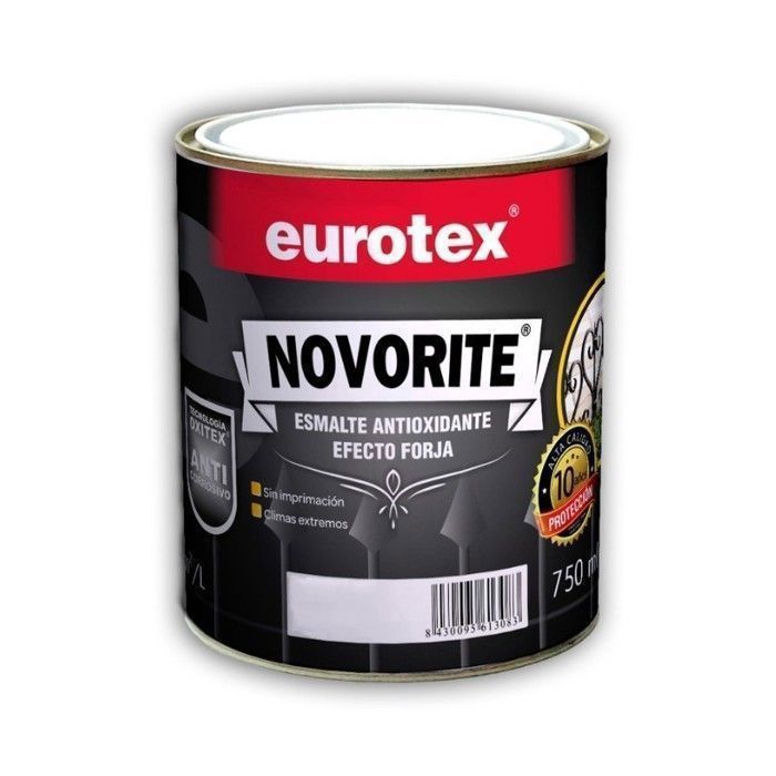 Peinture pour Métal - EUROTEX - Esmalte - Effet Forge - 750ml - Brillant - Noir