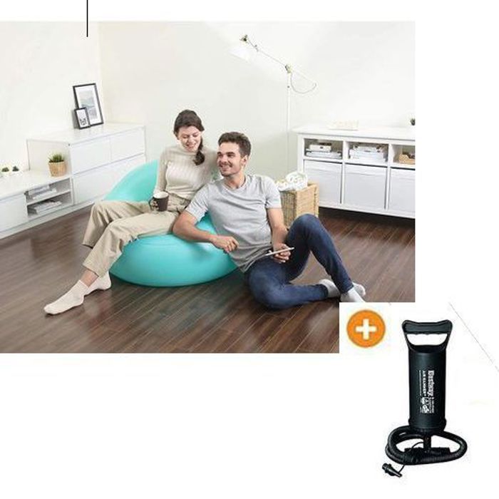 Bestway Siege Pouf Gonflable Chaise INFLATE-A-CHAIR 1.07m x 1.02m x 0.61m Avec pompe à air