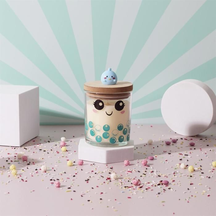 Bougie Parfumée Verre Top Bois Kawaii M12