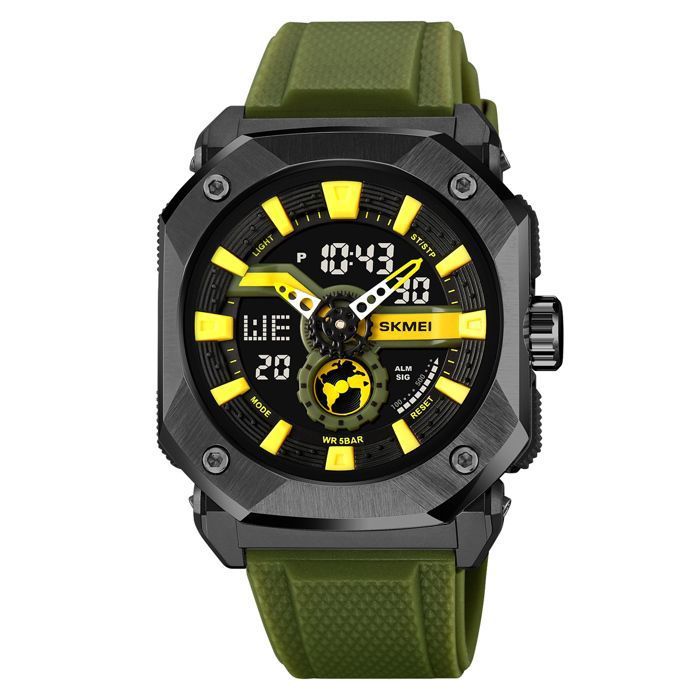 nouveau luxe hommes mode multifonction numérique métal poignet Date montre analogique