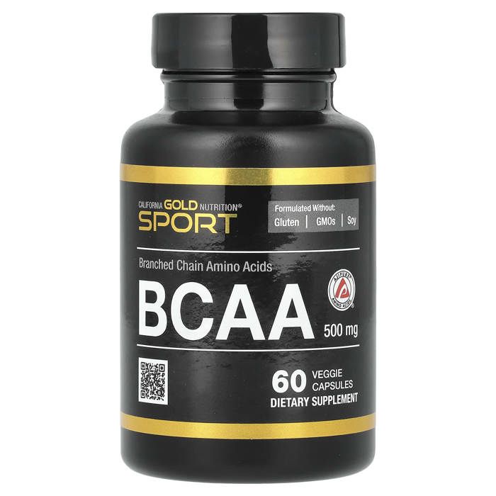 California Gold Nutrition BCAA, Acides aminés à chaîne latérale ramifiée, 500 mg, 60 capsules