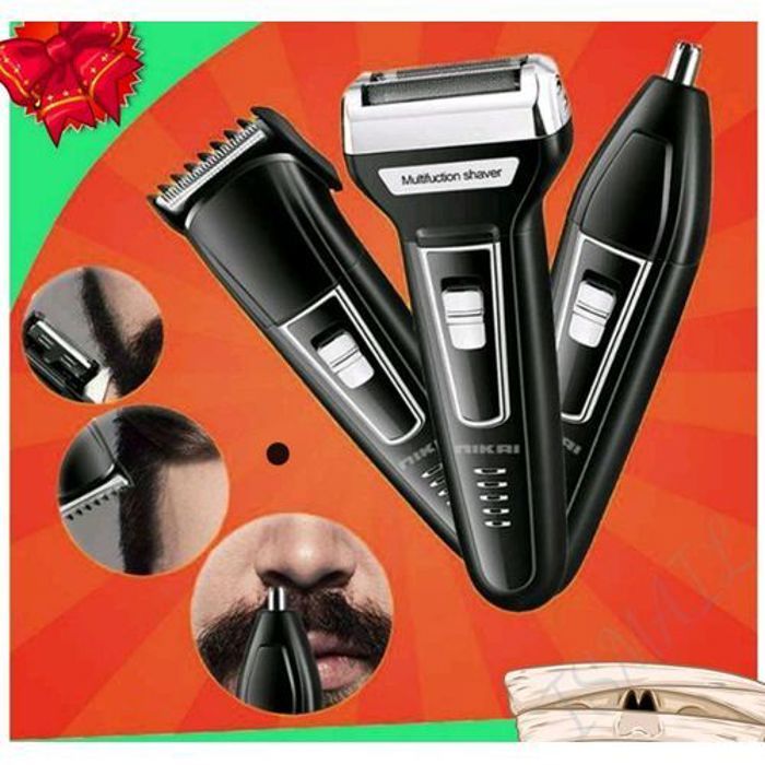 Tondeuse rechargeable Multifunction 3 EN 1: RASOIR TONDEUSE ET NETTOIE NEZ 1ére qualité original