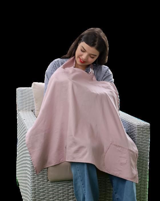Tablier d'allaitement rose uni