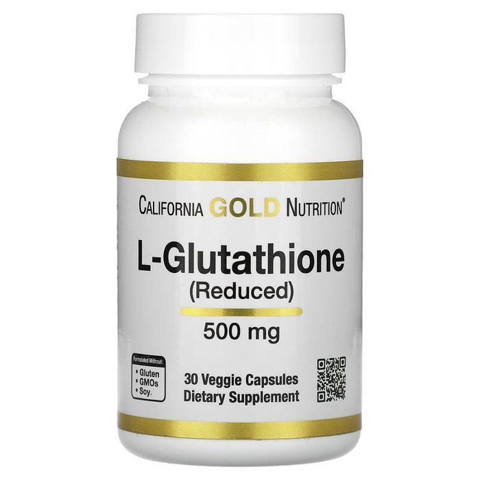 L-glutathione (réduit), 500 mg, 30 capsules végétales