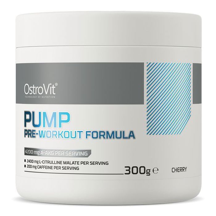 Ostrovit POMP Pre-Workout Formula 300 g Cerise - Caféine, Citrulline, AAKG, Bêta-Alanine