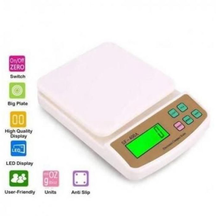 Balance de cuisine Digital Carré Haute Précision Pratique 10kg-1g