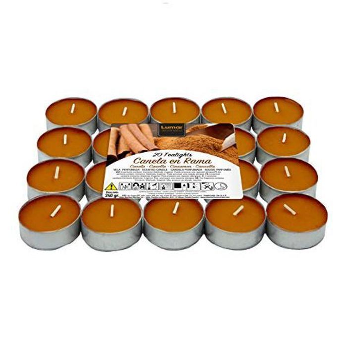 LUMAR AROMATIC Bougies cannelle en branche Pack de 20 Pcs // Bougies Parfumées
