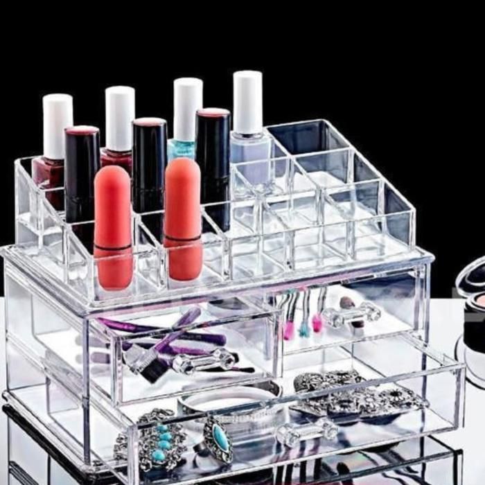rganisateur de Maquillage 3 niveaux avec 2 tiroir cosmétiques accessoire