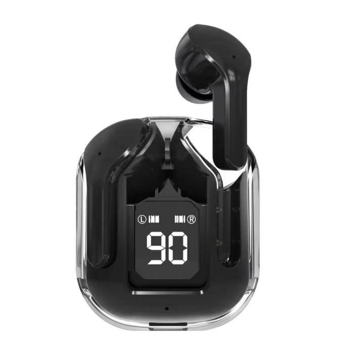Écouteurs sans fil - Noir-Crystal Pods - Étanches - Antibruit - Bluetooth - Sport