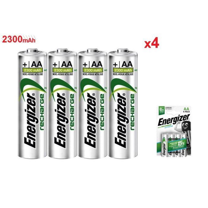 Energizer Lot de 4 Batterie rechargeable pile AA (Ni-MH)x4 2300mAh HR6 Extreme