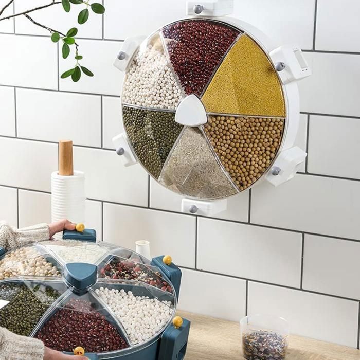 Boîte de rangement murale rotative pour la maison épaisse et scellée (Couleur aléatoire)