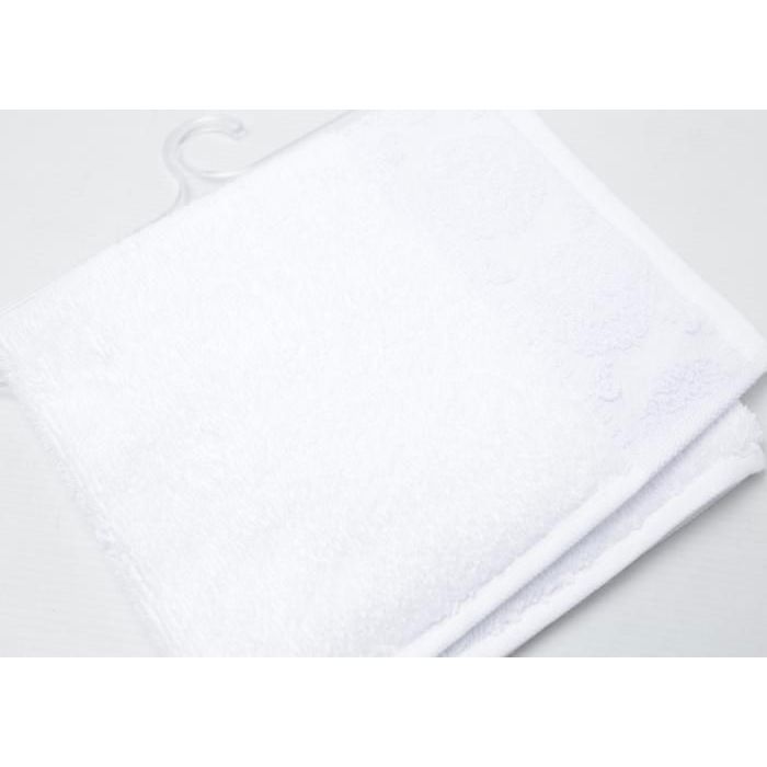 SERVIETTE A MAINS FLOWER 450G BLANC BD BLANCHE 40*70