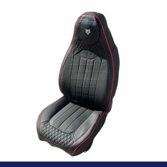 Housses de voiture - Caldos - Lux 308 - Cuir de luxe - Noir et Rouge - Compatible airbag