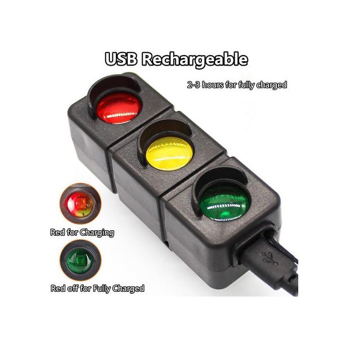 Feu arrière de vélo rechargeable par USB, Feu rouge, étanche, pour casque, lampe LED avec 7 modes d'éclairage