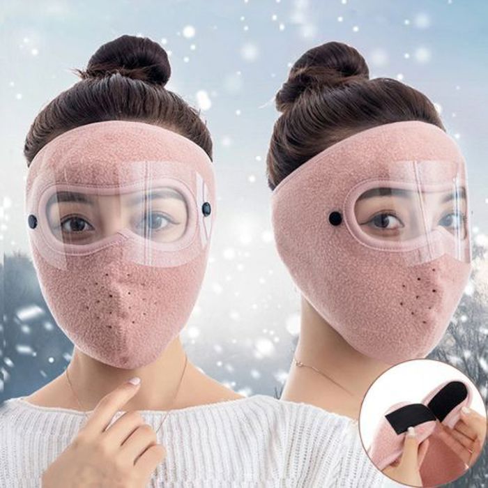 Masque facial anti froid avec lunettes coupe vent ANTI buée