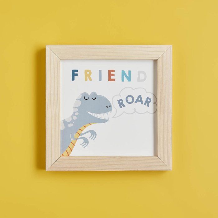 Peinture encadrée - Friend - Kid's Room - 24x24 cm - Bois naturel - Visuels mignons