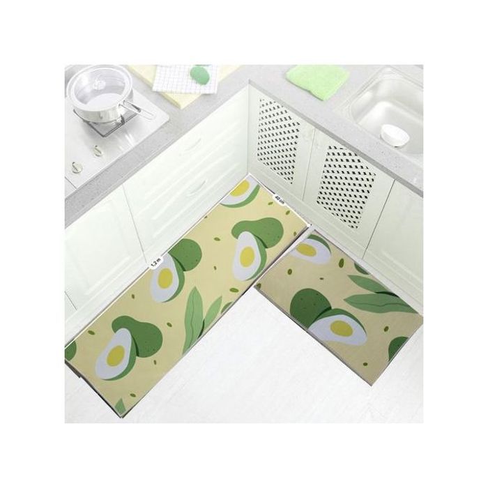 Tapis - Fruits d'Avocat - 3D - Lavables - Antidérapants - Durables