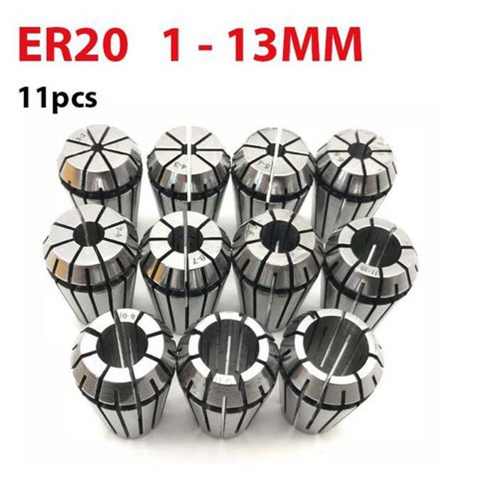 Jeu de 11 Pinces à ressort 3-13mm pour CNC avec boitier ER20