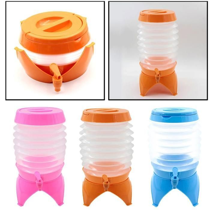 Réservoir d’eau pliable avec robinet pour usage extérieur (Couleur aléatoire)