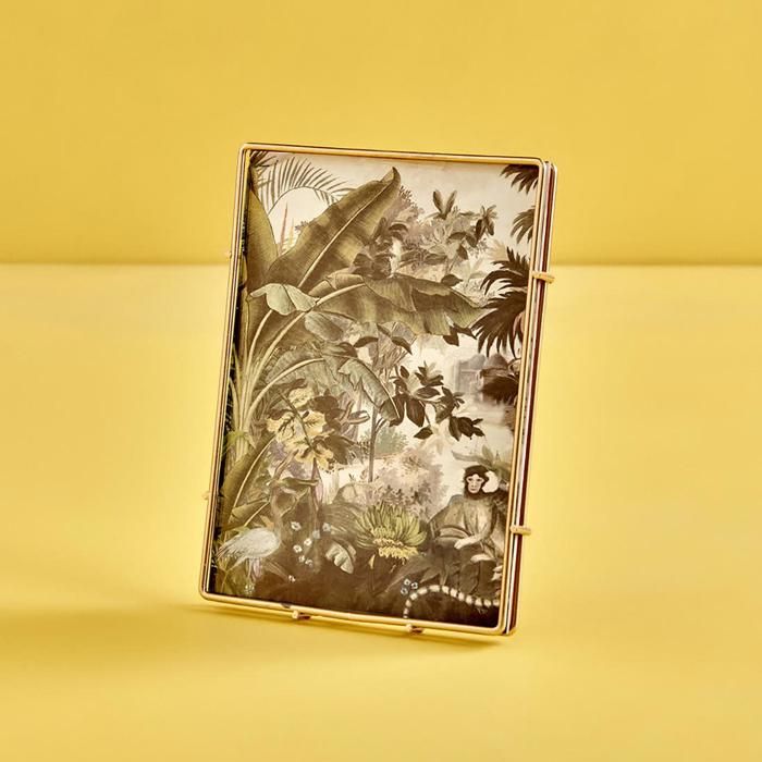 Cadre Déco Marguerite Doré (13x2x18 cm)