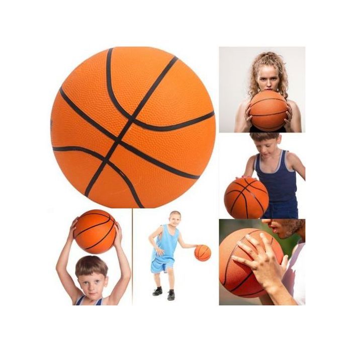 Grand Ballon de Basket-Ball Gonflable, Orange Durable + Aiguille de gonflable