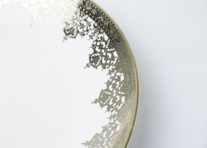 Assiette de Service - Porcelaine Blanc - Design Élégant - Compatible Lave-Vaisselle - 1 Pièce