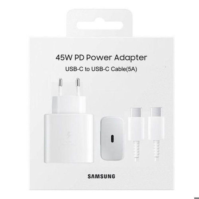 Chargeur secteur - Samsung - 45W - Charge ultra-rapide - USB-C - Câble inclus