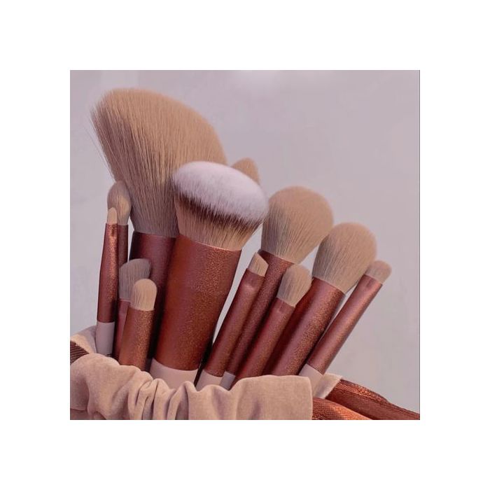 Ensemble de 13 pinceaux de maquillage pour femme, outil de maquillage + pochette