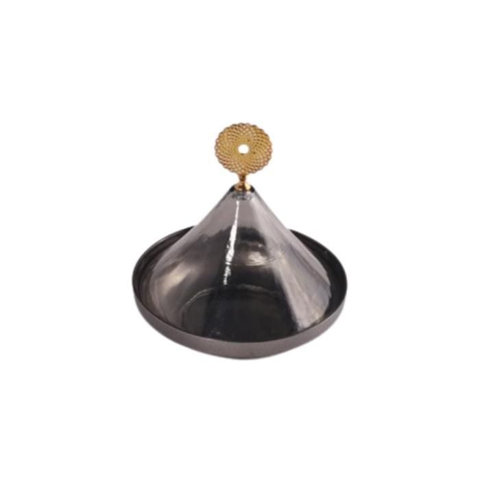 DOME TAJINE EN VERRE ARGENTE L