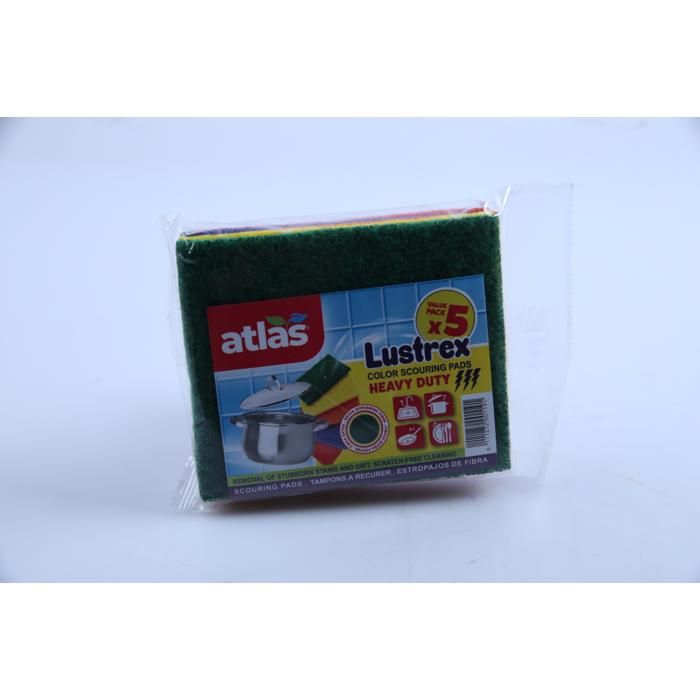 Carrés abrasifs colorés Ecolife pack de 5 Atlas