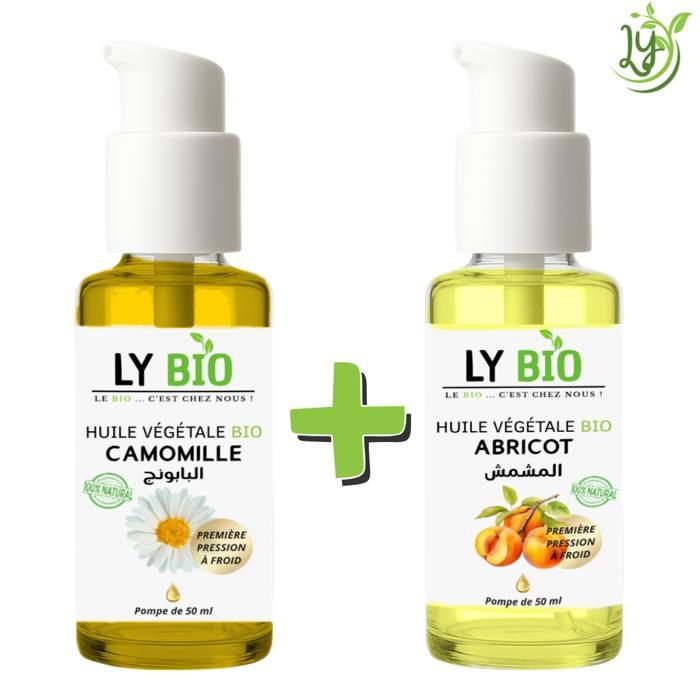 Pack d'huiles - LYBIO - Camomille & Abricot - 50ml - Hydratant - Mixte