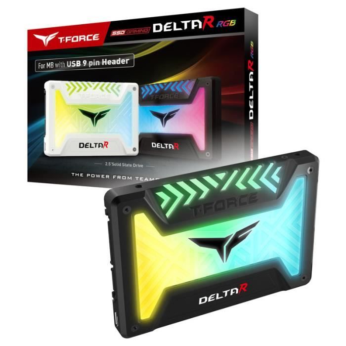 Team Group T-Force Delta R 2,5 Pouces SSD, SATA 6G - 500 GB - Noir 0,000000