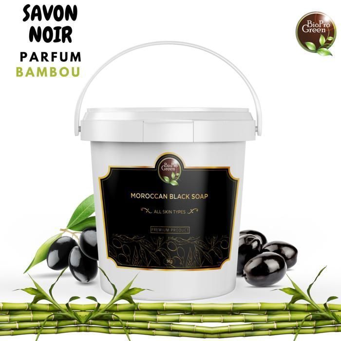 Savon Noir - BIOPROGREEN - Sbone béldi - 1Kg - Parfumé au bambou - Sans acétone